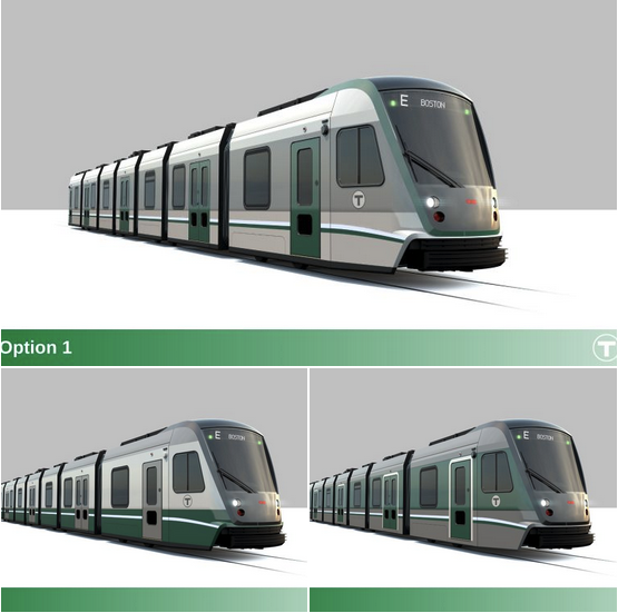 Fahrzeug Boston Green Line Wahlmöglichkeiten für Öffentlichkeit Fahrzeugdesign