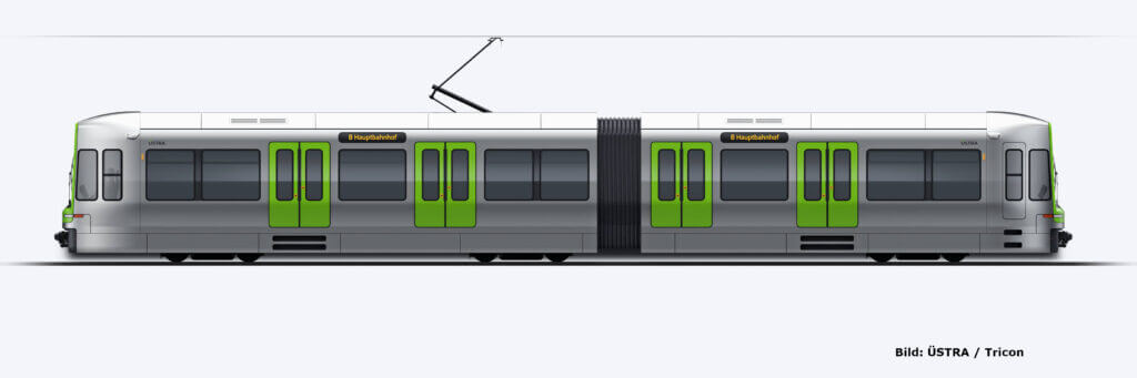 CAF S.A. baut zunächst 42 Stadtbahnen des Typs TW 4000 für die ÜSTRA. Das Design entstammt einem eigenen Wettbewerb.