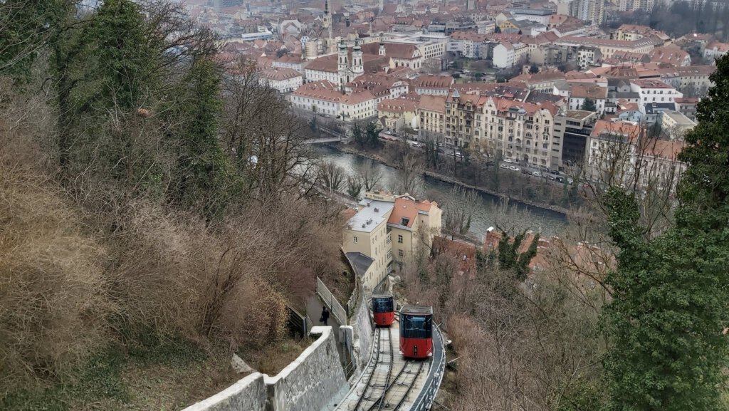 Graz und sein Schienenverkehr von oben anlässlich der Schienenfahrzeugtagung Graz 2023